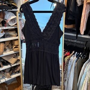Vintage Havana Black Lace Jumpsuit